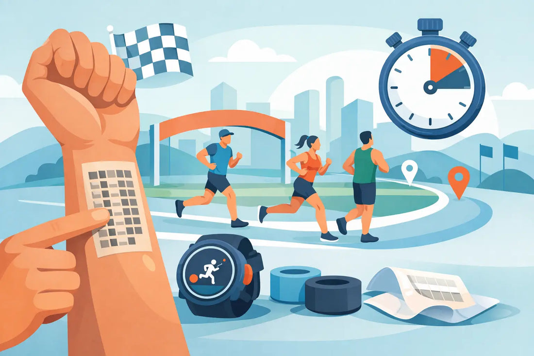 Temporary Tattoo Pace Chart for Race Day
