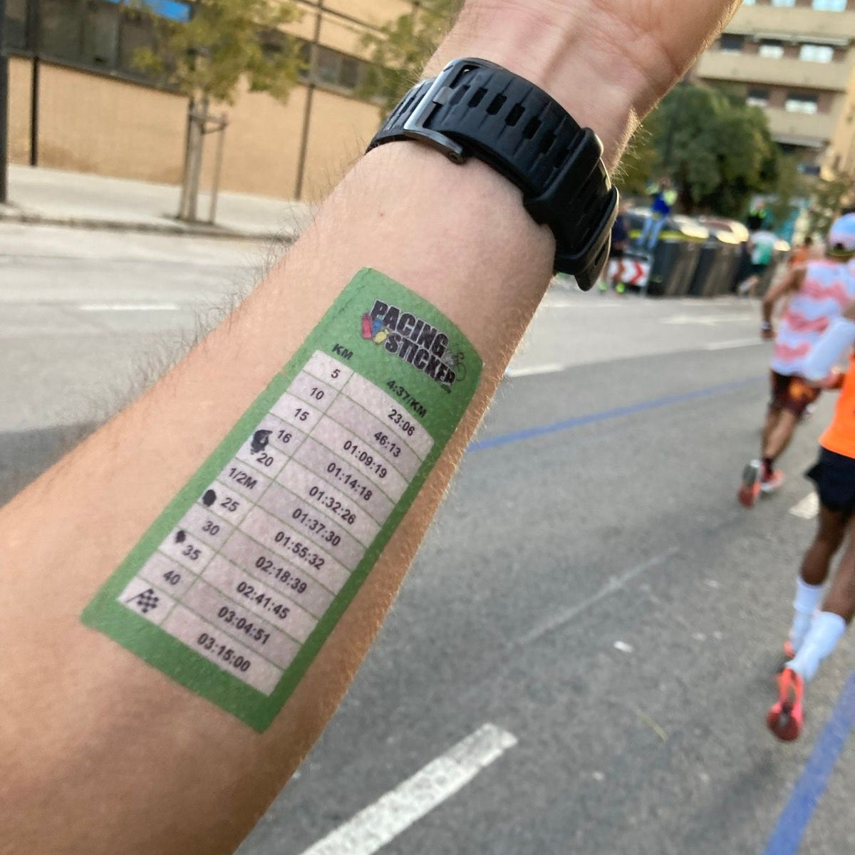 Marathon Pacing Tattoo