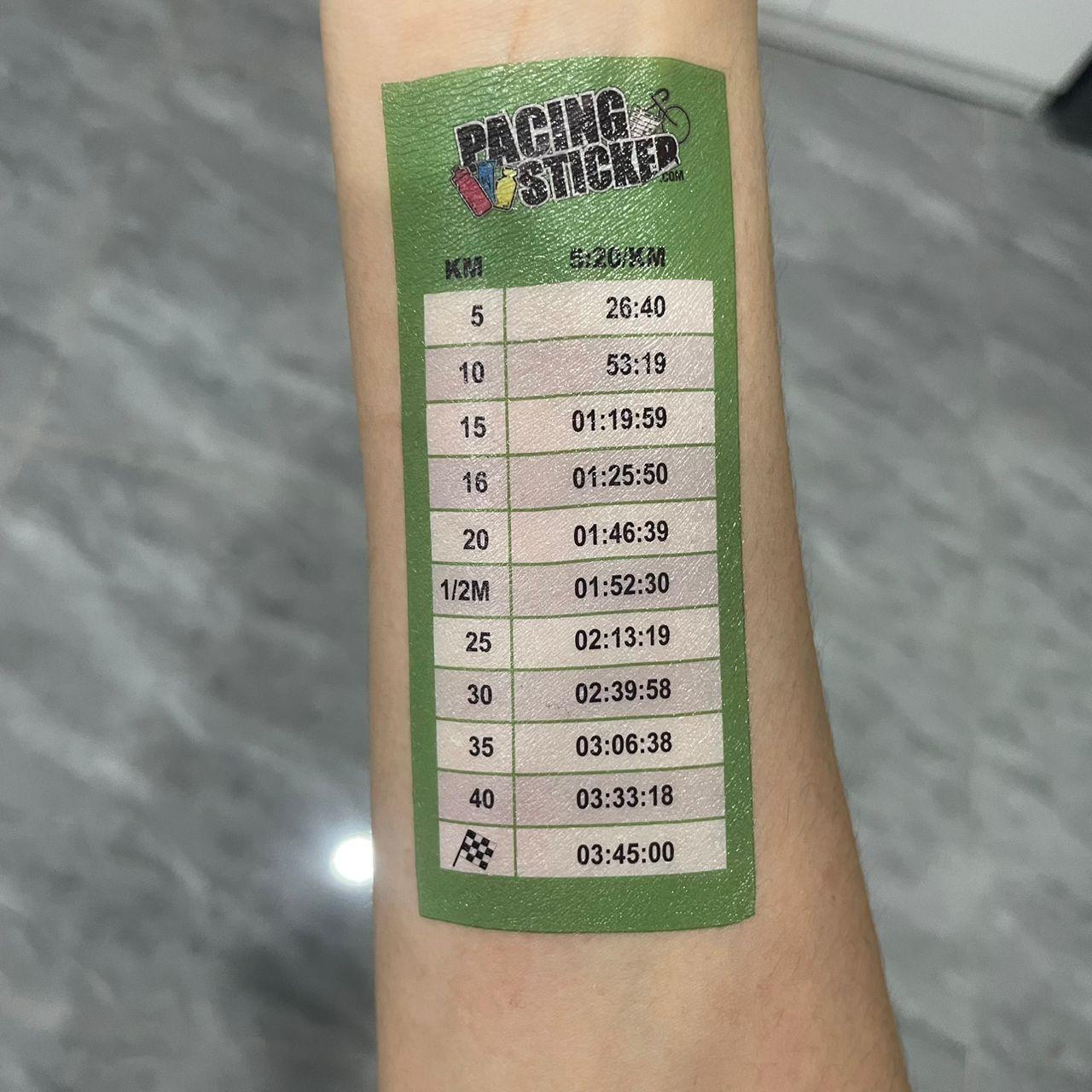 Marathon Pacing Tattoo - 5 pcs